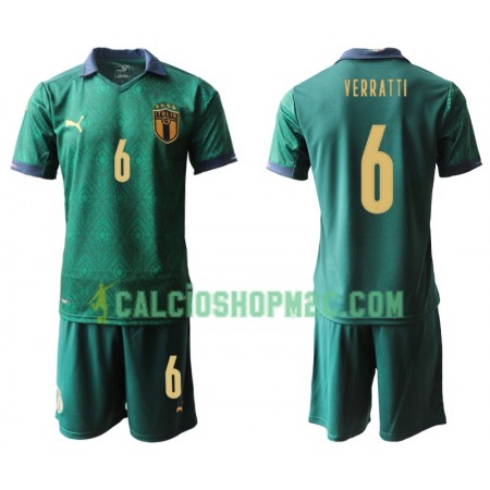 Italia Verratti 6 Bambino Maglia Terza Euro 2020 Manica Corta (+ Pantaloncini)